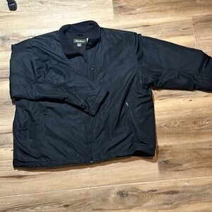 Eddie Bauer Black fleece lined windbreaker.